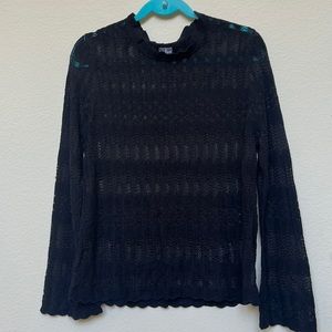 Soho NY&Co Black Semi-Sheer Sweater, XL (NWOT)